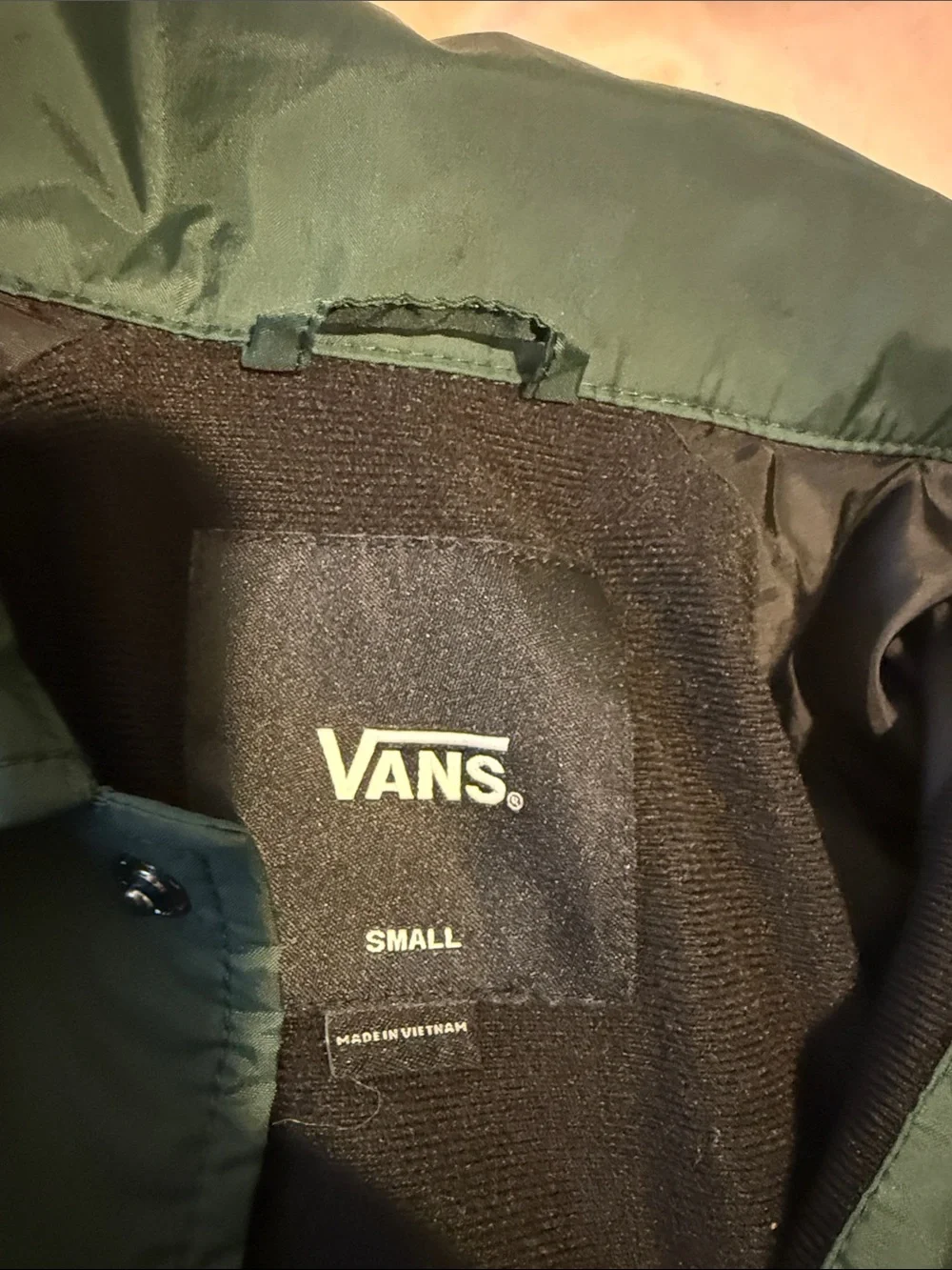 Vans Men’s Dark Green Coach Windbreaker Jacket